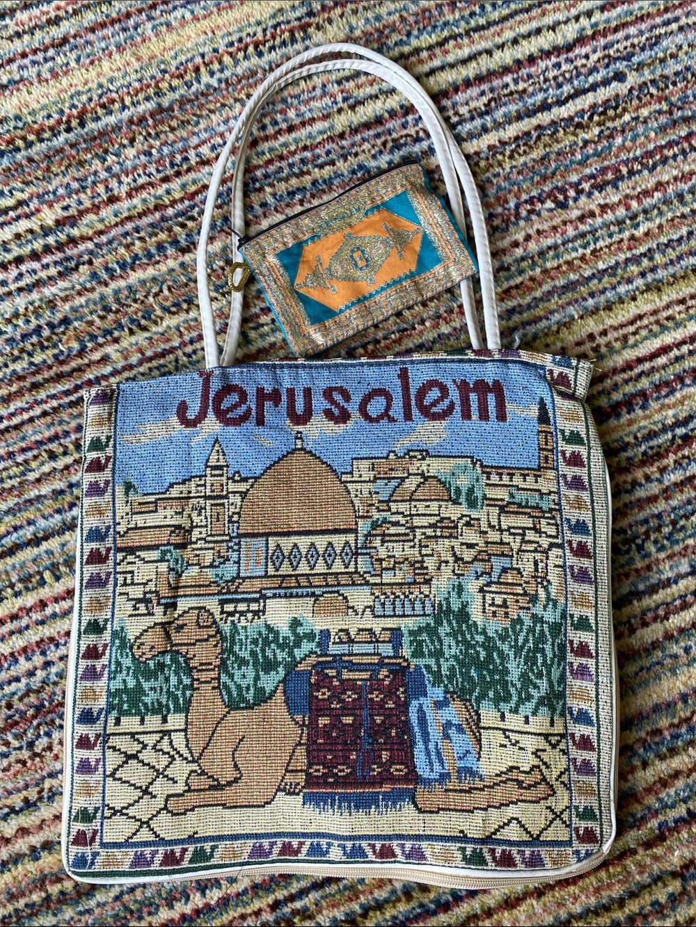 Jerusalem Tapestry Tote Bag and coin purse